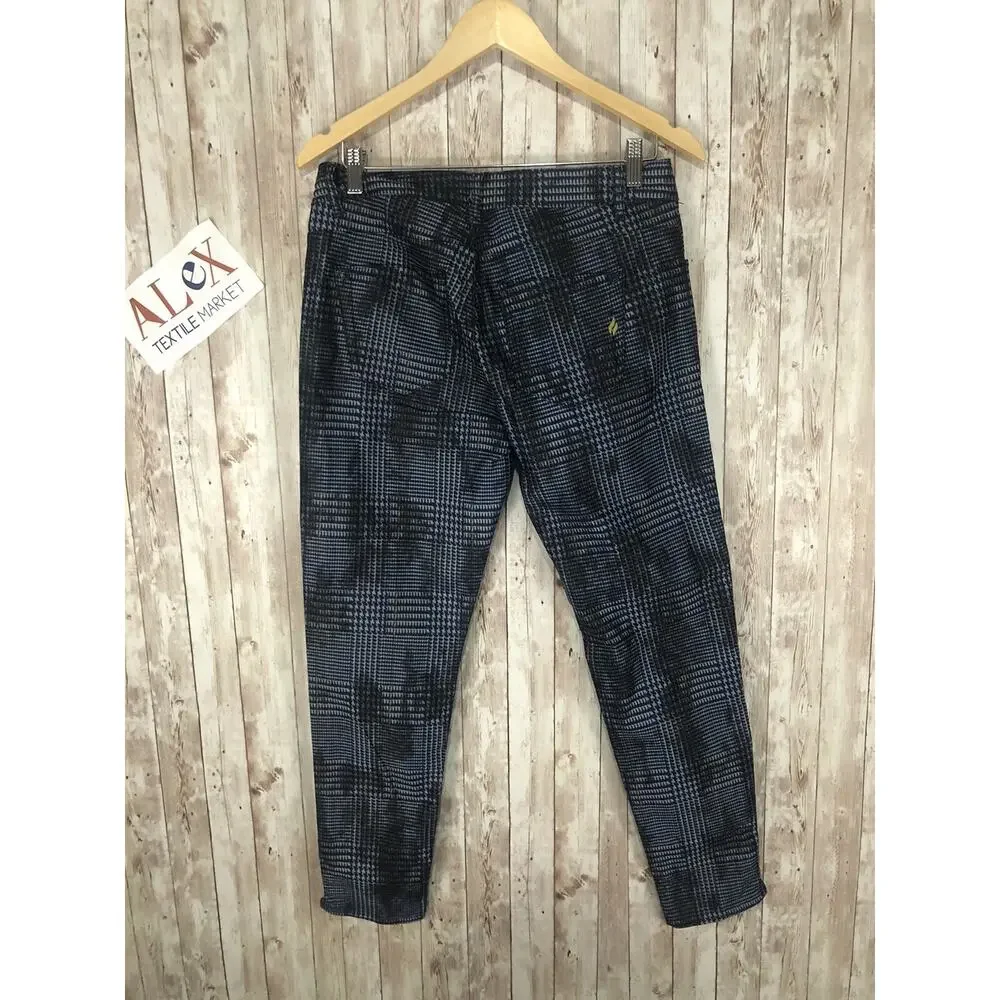 Blue Fire Co Pants Mens 31x29 Plaid Business Chino Blue Career Stretch N240